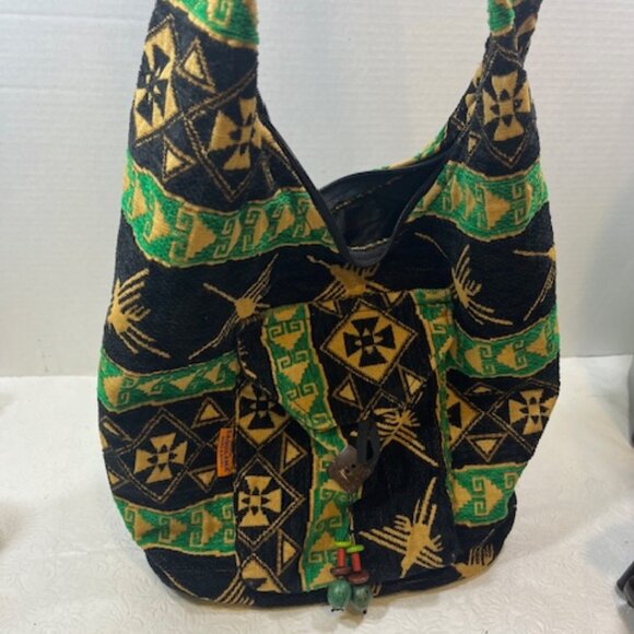 Original Daquilema Geometric Sling Travel Hobo Tote Shoulder Bag Ecuador - Picture 1 of 15